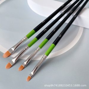 Huahong 982 Detail Concealer Brush Tear Trough Flat Head Brush to cover spots and acne scars, mini base nasolabial folds makeup brush