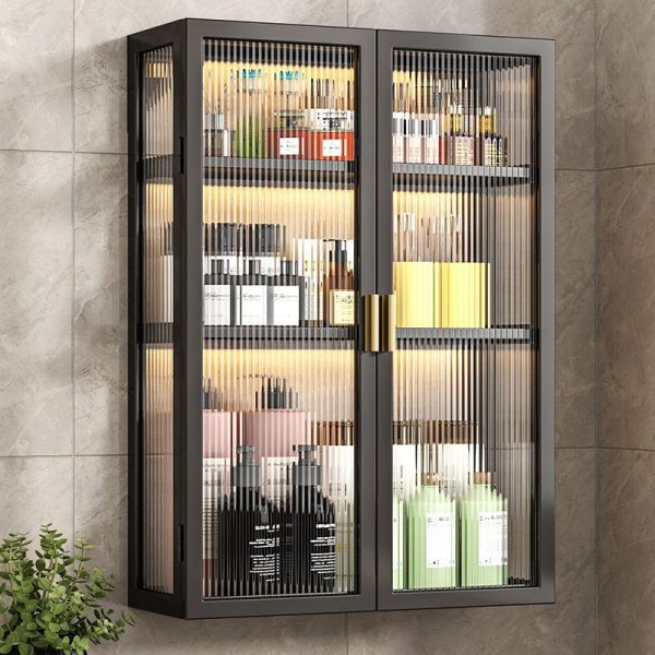 Shelf, bathroom, cosmetics storage cabinet, no punching, wall-mounted washbasin, storage shelf above the toilet, light state