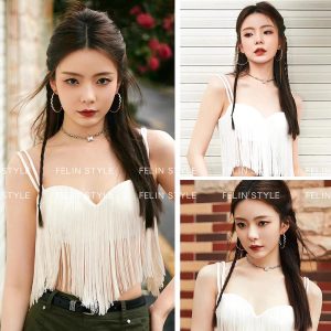 European and American square round face show face, small metal, silver waves, large hoop earrings, women's high-end, light luxury, high-end earrings, earrings, earrings