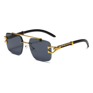 New Vintage Bezel-Free Premium Sunglasses Men's UV Protection High-end Fashion Trend Sunglasses Women