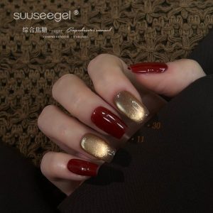 Special clearance 30 colors of mixed caramel fine glitter platinum cat's eye popular caramel brown nail polish for nail salons