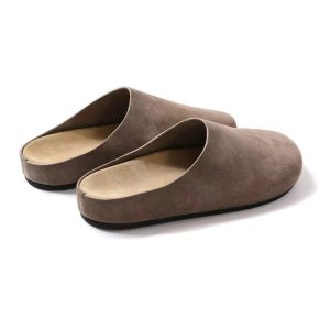 2025 new lazy slippers toe half slippers women's summer wear flat casual platform spring and autumn retro Birkenstocks