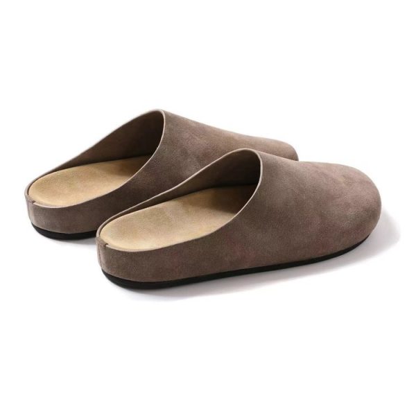 2025 new lazy slippers toe half slippers women's summer wear flat casual platform spring and autumn retro Birkenstocks
