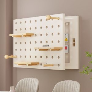 Cream hole hole board meter box decorative painting free punch restaurant shelf cover distribution box hanging picture 2024 new model