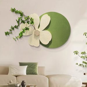 Restaurant decoration painting, creative flowers, sandstone painting, three-dimensional physical green plant hanging painting, living room, bedroom, high-end sense wall painting