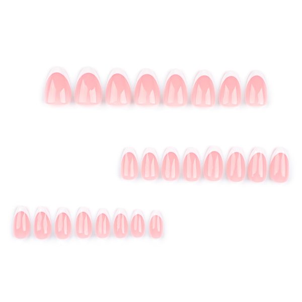Classic French White Edge Nail Patches Wholesale Short Tip Short Nail Nail Patches Press On Nails - Image 2