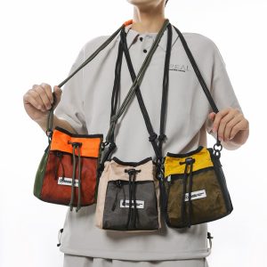 Mobile phone small shoulder bag men's sense of luxury niche design sense trendy brand crossbody bag men's nylon portable shoulder bag women