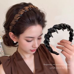 High skull headband women's high-end foreign fashion headband 2025 new anti-slip hairpin headband with tooth pressure hairpin