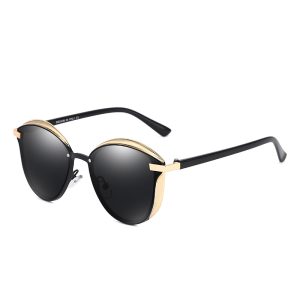 New cross-border polarized sunglassesEuropean and American fashion ladies retro round anti-ultraviolet dazzling high-end sunglasses