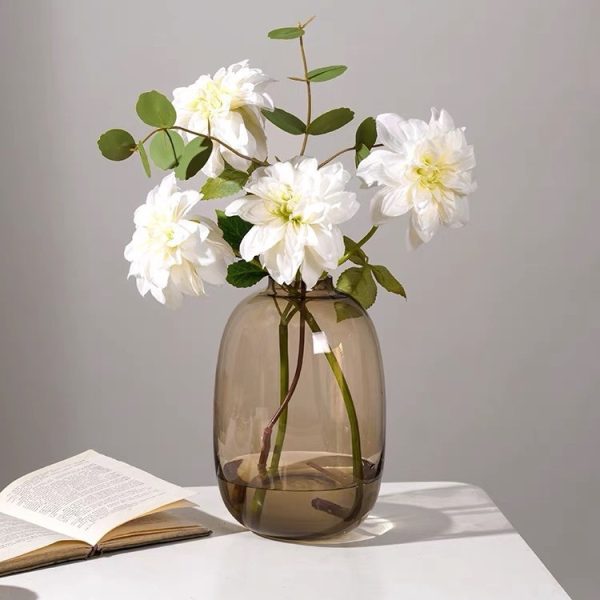 ins style light luxury simple glass vase high-end living room horse drunk wood hanging bell hydroponic decorative ornaments wholesale price - Image 3