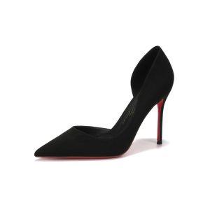 Suede side space 33-43 size size red sole thin heel sexy fashion pointed toe women's single shoes office heels cross-border