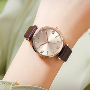 INRA New Fashionable and Versatile Quartz Women's Watch 98685 with studded belt