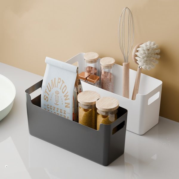 Kitchen cabinet door inside storage box wall hanging free punching cabinet inner plastic film hanger bathroom toilet shelf