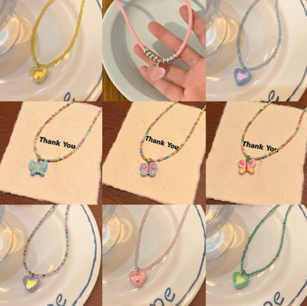 Beaded necklaces do not fade, women's summer luxury, versatile jewelry, niche love pearl clavicle chain accessories wholesale - Image 2