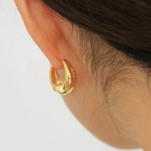 French vintage CELI metal brass gold-plated earrings European and American cross-border cold wind high quality earrings jewelry wholesale