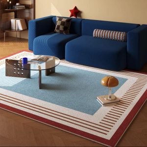 Bauhaus carpet, living room, coffee table blanket, vintage retro bedroom bedside blanket, floor mat, crystal velvet, non-slip and absorbent