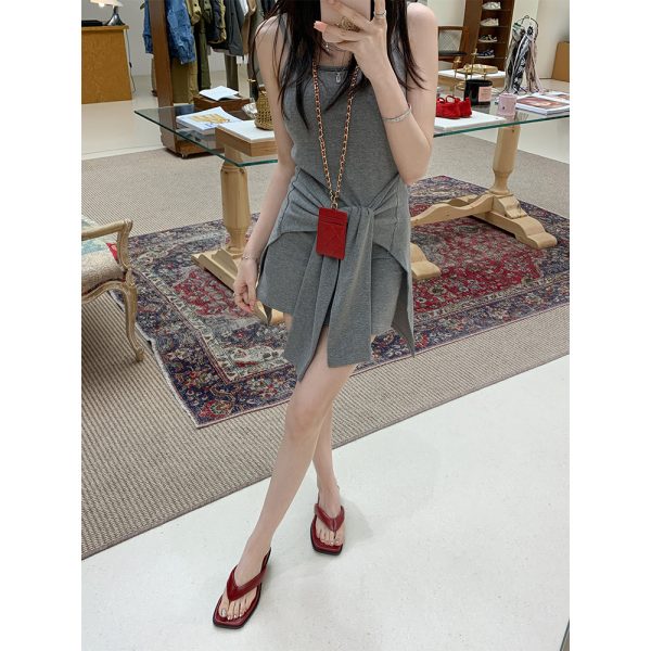 The sheepskin version of Su Yinyin's same square-toe platform sole clip-toe slippers, women's summer slope heel beach herringbone sandals are worn outside - Image 3