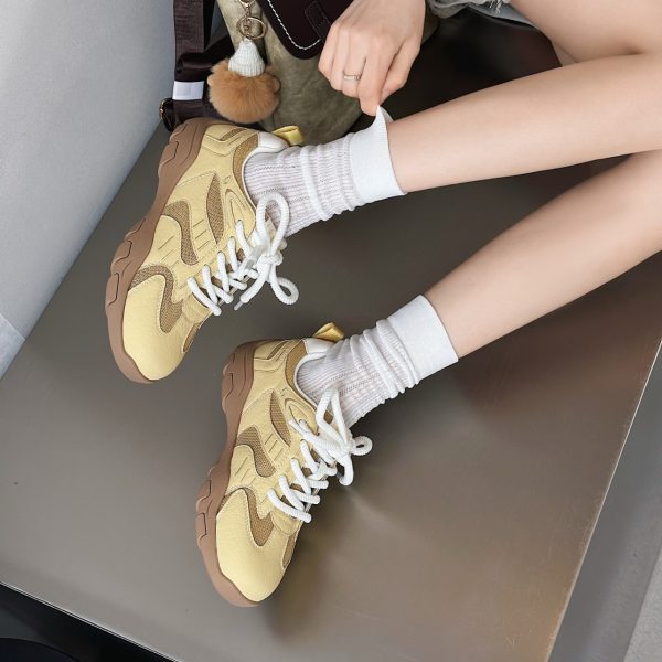Daddy shoes women's ins trend 2025 spring and autumn new retro jogging color-blocking athleisure sports and leisure women's shoes - Image 3