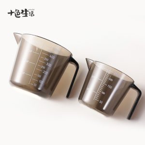 Plastic measuring cup transparent with scale cup size measuring cup tea shop kitchen household baking measuring tool set