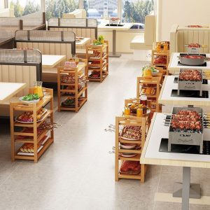 Hot pot dish shelves, multi-layer dishes, commercial restaurants, skewers, barbecue, dishes, shelves, kitchen shelves, hot pot restaurants