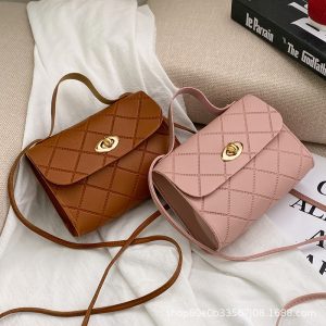 Diamond striped small square bag women handbags2021 Korean version of the portable small bag foreign trade wholesale fashion trendy bag