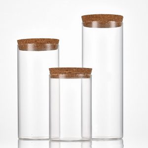 80 straight mouth high borosilicate storage jar bottle flower tea bottle kitchen storage jar incense bottle Amazon cross-border exclusive supply