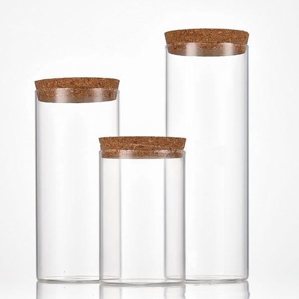 80 straight mouth high borosilicate storage jar bottle flower tea bottle kitchen storage jar incense bottle Amazon cross-border exclusive supply - Image 3