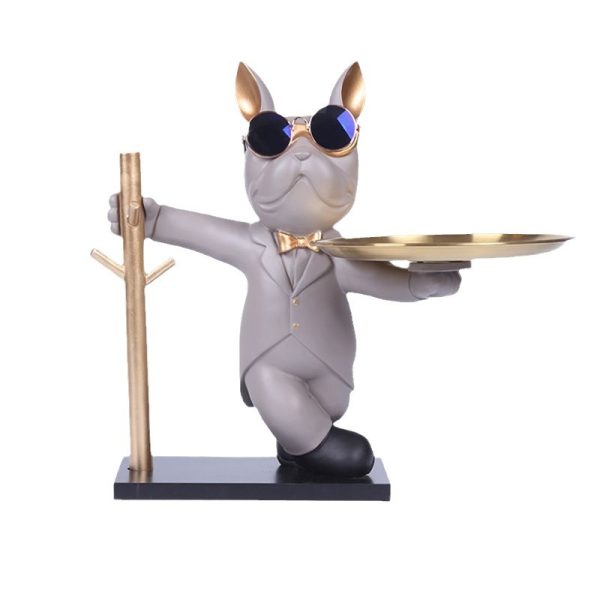 Nordic Light Luxury Bulldog Tray TV Cabinet Living Room Desktop Decoration Creative Decoration Entrance Storage Gift - Image 5