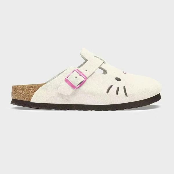 Niche cute Birkenstock shoes women's summer 2024 new thick-soled toe sandals to wear slippers casual half slippers - Image 5