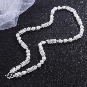 New high-quality fashion style trend men's beads simple jewelry high-end sense imperial chain light luxury jewelry necklace