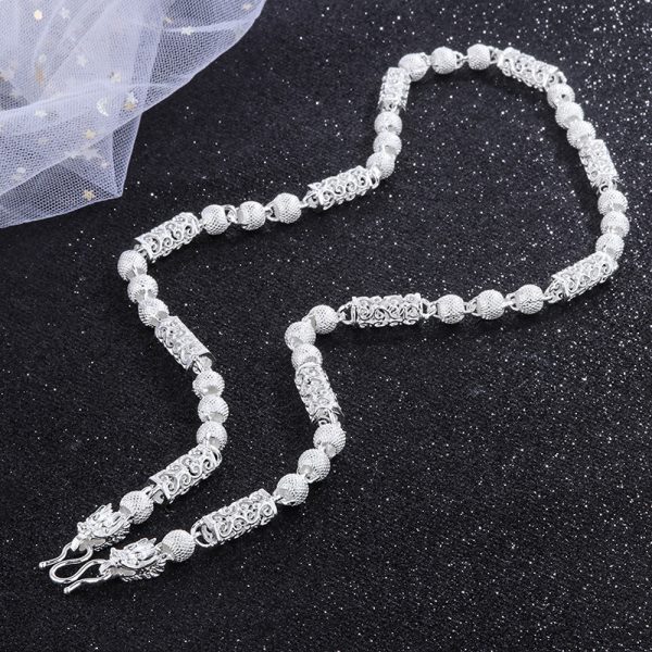 New high-quality fashion style trend men's beads simple jewelry high-end sense imperial chain light luxury jewelry necklace