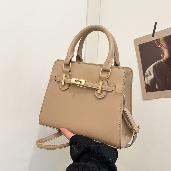 Simple Retro Handheld Kelly Bag Women's Spring Summer 2025 New Trendy Shoulder Bag Fashion Commuter Crossbody Square Bag - Image 4