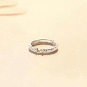 Couple's popular sun and moon tonghai ring light luxury niche ins high-end girlfriend ring trend gift