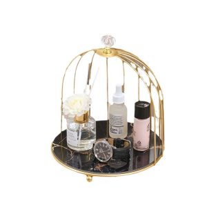 Bathroom cosmetics rack toilet toilet wash dressing table wrought iron bird cage skin care products desktop storage box