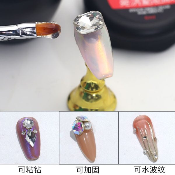 Nail salon special strong no-wash adhesive drill adhesive wholesale caulk styling sticker drill does not flow long-lasting firm nail glue - Image 3