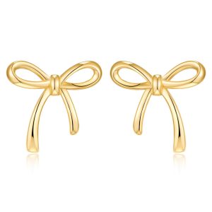 Electroplated simple necklace pendant bow cute fashion girl versatile high-end temperament collarbone chain collarband chain