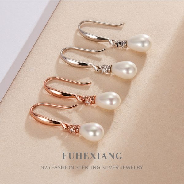 French Romantic Vintage Pearl Earrings S925 Silver Women's Light Luxury Stud Earrings Temu Cross-border E-commerce Jewelry Wholesale
