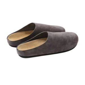 2025 new lazy slippers toe half slippers women's summer wear flat casual platform spring and autumn retro Birkenstocks