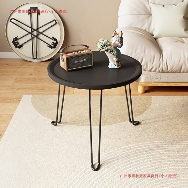Small coffee table balcony small table rack living room side table minimalist small round table bedside few net red small round table