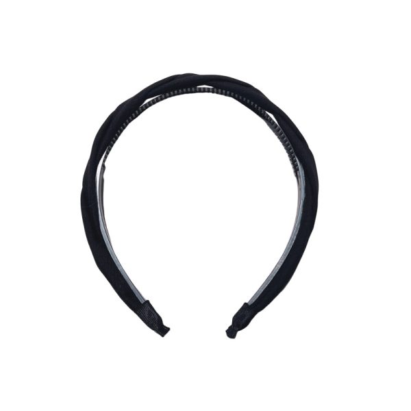Headband Female Korean Version Simple and Versatile with Teeth Anti-slip Twist Diagonal Stripe Fabric Headband, Face Wash Hairband, Hairpin Headpiece - Image 5