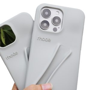 Special clearance RHODE with logo Apple 11-12 silicone lipstick phone case 14plus-15plus