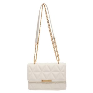 Cross-border bag women's bag 2025 new tide lattice chain hand-held small square bag texture casual shoulder crossbody bag women