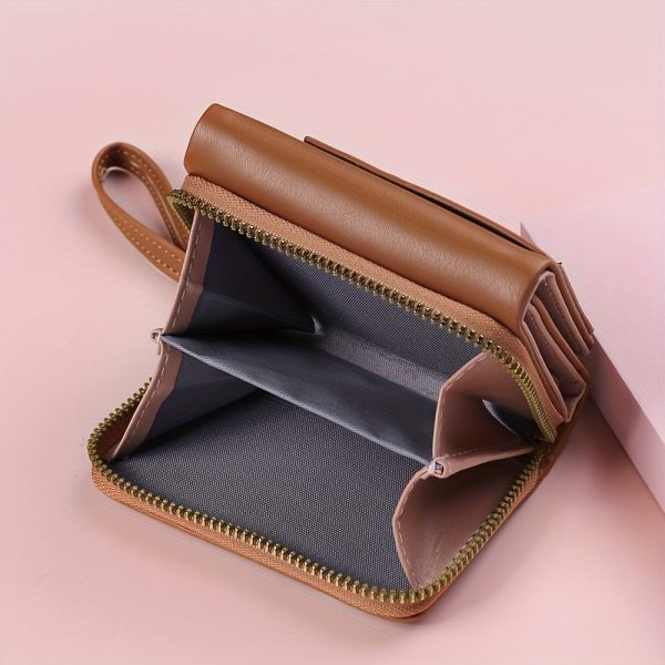 Female Wallet New 2025 Short Ladies Zipper Wallet Trifold Coin Purse Female Cute Student Wallet Wholesale - Image 4