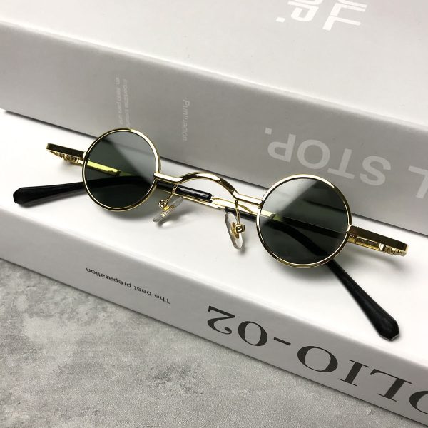Super small frame round retro sunglasses for men and women styling mini small round frame prince glasses glasses hip hop sunglasses tide