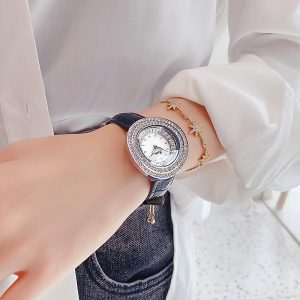 Sigaudi European style personality full diamond watch femininity high-end diamond inlaid British belt women's watch wholesale