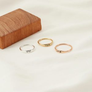 Vona cross-border exclusive for custom European and American simple rings, personalized signature engraving rings, minimalist rings