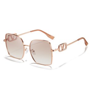 Cross border new sunglasses anti-ultraviolet shading high fashion metal driving polarized sunglasses female factory wholesale