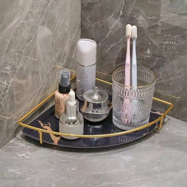 Bathroom, toilet, kitchen corner, toilet, cosmetics, tabletop, handwashing, sink, corner, triangle storage shelf - Image 3