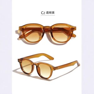 2024 new round European and American Internet celebrities with the same high-end sunglasses men, Xiaohongshu with the same retro sunglasses women