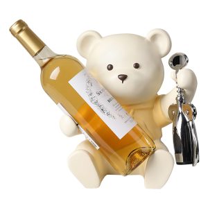 Red wine rack ornaments decorations home living room dining table sideboard entrance decorations Nordic bear wine tray decorations